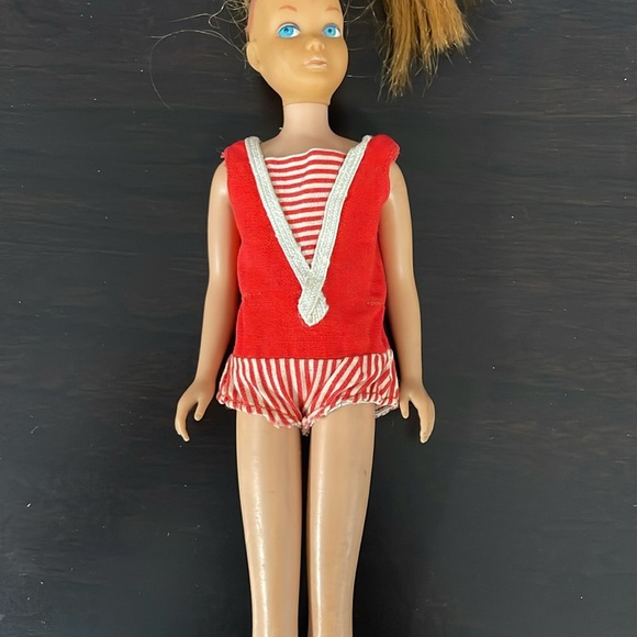 Vintage 1963 Redhead Straight Leg Skipper Doll Barbie Family Original Outfit - Picture 3 of 6